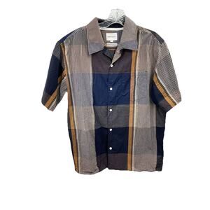 Norse Project Shirt Carsten Light Check Plaid Short Sleeve Button Front Medium